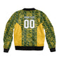 South Africa Indebe Yomhlaba Custom Bomber Jacket Ndebele Art Gold Edition