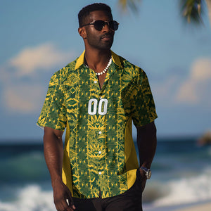 South Africa Indebe Yomhlaba Custom Hawaiian Shirt Ndebele Art Gold Edition