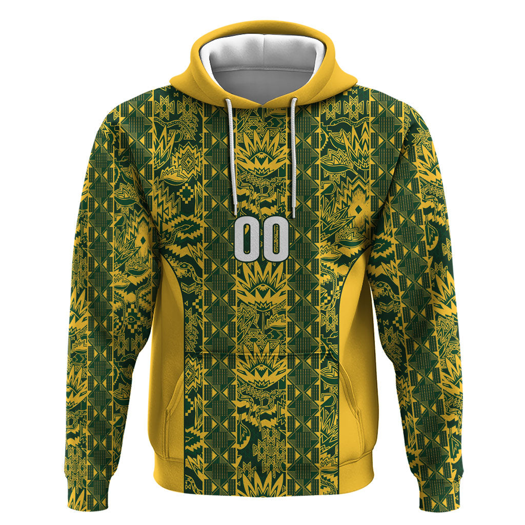 South Africa Indebe Yomhlaba Custom Hoodie Ndebele Art Gold Edition
