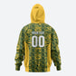 South Africa Indebe Yomhlaba Custom Hoodie Ndebele Art Gold Edition