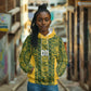 South Africa Indebe Yomhlaba Custom Hoodie Ndebele Art Gold Edition