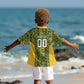 South Africa Indebe Yomhlaba Custom Kid Hawaiian Shirt Ndebele Art Gold Edition