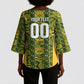South Africa Indebe Yomhlaba Custom Kimono Sleeve Blouse Ndebele Art Gold Edition