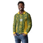 South Africa Indebe Yomhlaba Custom Long Sleeve Polo Shirt Ndebele Art Gold Edition