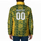 South Africa Indebe Yomhlaba Custom Padded Jacket Ndebele Art Gold Edition