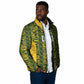 South Africa Indebe Yomhlaba Custom Padded Jacket Ndebele Art Gold Edition