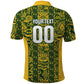 South Africa Indebe Yomhlaba Custom Polo Shirt Ndebele Art Gold Edition