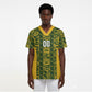 South Africa Indebe Yomhlaba Custom Scrub Top Ndebele Art Gold Edition
