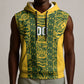 South Africa Indebe Yomhlaba Custom Sleeveless Hoodie Ndebele Art Gold Edition
