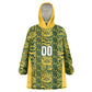 South Africa Indebe Yomhlaba Custom Wearable Blanket Hoodie Ndebele Art Gold Edition