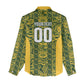 South Africa Indebe Yomhlaba Custom Women Casual Shirt Ndebele Art Gold Edition