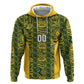 South Africa Indebe Yomhlaba Custom Zip Hoodie Ndebele Art Gold Edition