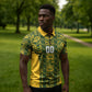 South Africa Indebe Yomhlaba Custom Zipper Polo Shirt Ndebele Art Gold Edition