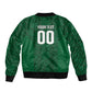 South Africa Indebe Yomhlaba Custom Bomber Jacket Ndebele Art Green Edition