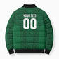 South Africa Indebe Yomhlaba Custom Bomber Puffer Jacket Ndebele Art Green Edition