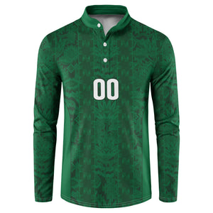 South Africa Indebe Yomhlaba Custom Button Sweatshirt Ndebele Art Green Edition