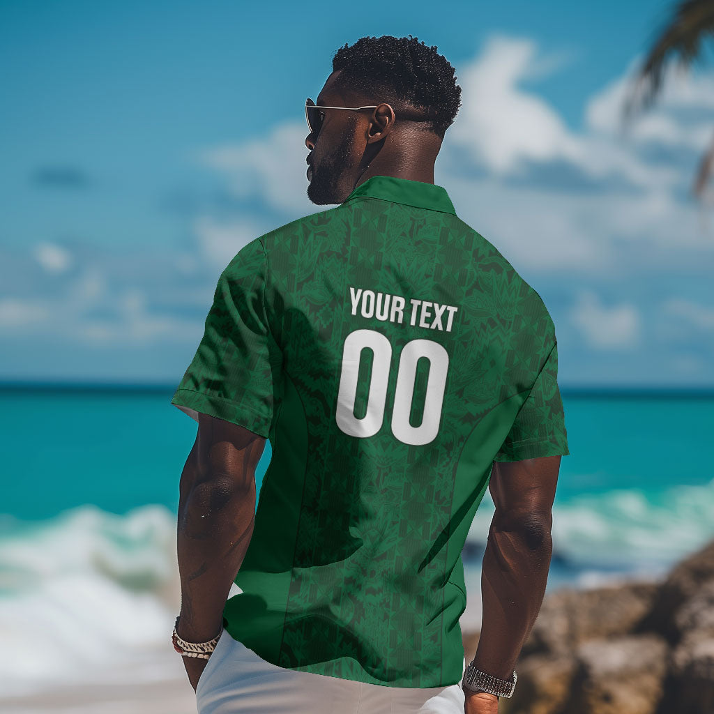 South Africa Indebe Yomhlaba Custom Hawaiian Shirt Ndebele Art Green Edition