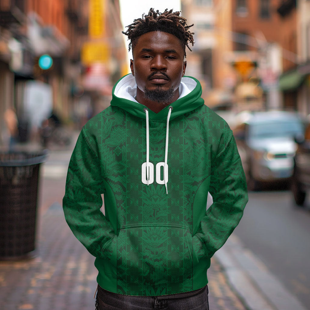 South Africa Indebe Yomhlaba Custom Hoodie Ndebele Art Green Edition