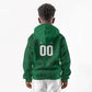 South Africa Indebe Yomhlaba Custom Kid Hoodie Ndebele Art Green Edition