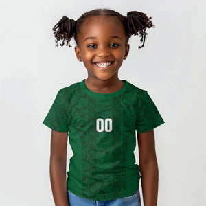 South Africa Indebe Yomhlaba Custom Kid T shirt Ndebele Art Green Edition