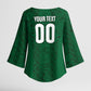South Africa Indebe Yomhlaba Custom Kimono Sleeve Blouse Ndebele Art Green Edition