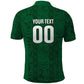 South Africa Indebe Yomhlaba Custom Polo Shirt Ndebele Art Green Edition