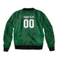 South Africa Indebe Yomhlaba Custom Sleeve Zip Bomber Jacket Ndebele Art Green Edition