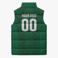 South Africa Indebe Yomhlaba Custom Sleeveless Puffer Jacket Ndebele Art Green Edition