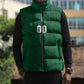 South Africa Indebe Yomhlaba Custom Sleeveless Puffer Jacket Ndebele Art Green Edition