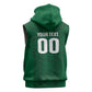 South Africa Indebe Yomhlaba Custom Sleeveless Zip Hoodie Ndebele Art Green Edition