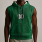 South Africa Indebe Yomhlaba Custom Sleeveless Zip Hoodie Ndebele Art Green Edition