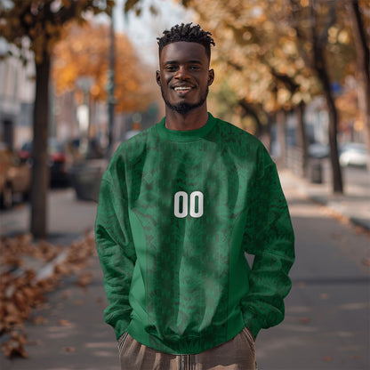 South Africa Indebe Yomhlaba Custom Sweatshirt Ndebele Art Green Edition