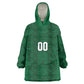 South Africa Indebe Yomhlaba Custom Wearable Blanket Hoodie Ndebele Art Green Edition