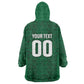 South Africa Indebe Yomhlaba Custom Wearable Blanket Hoodie Ndebele Art Green Edition
