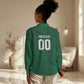 South Africa Indebe Yomhlaba Custom Women Casual Shirt Ndebele Art Green Edition