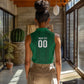 South Africa Indebe Yomhlaba Custom Women Sleeveless Polo Shirt Ndebele Art Green Edition