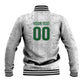 South Africa Indebe Yomhlaba Custom Baseball Jacket Ndebele Art White Edition
