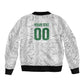 South Africa Indebe Yomhlaba Custom Bomber Jacket Ndebele Art White Edition