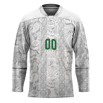 South Africa Indebe Yomhlaba Custom Hockey Jersey Ndebele Art White Edition