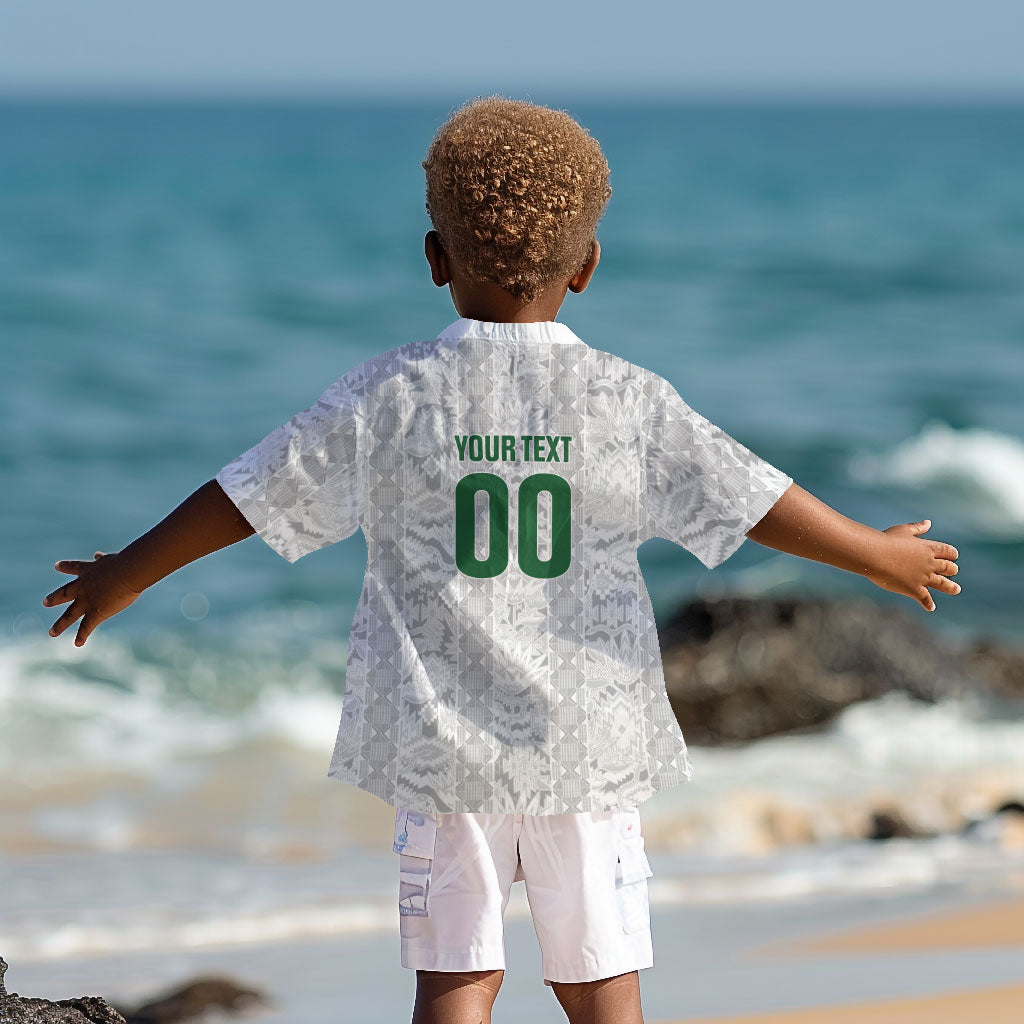 South Africa Indebe Yomhlaba Custom Kid Hawaiian Shirt Ndebele Art White Edition