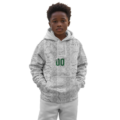 South Africa Indebe Yomhlaba Custom Kid Hoodie Ndebele Art White Edition