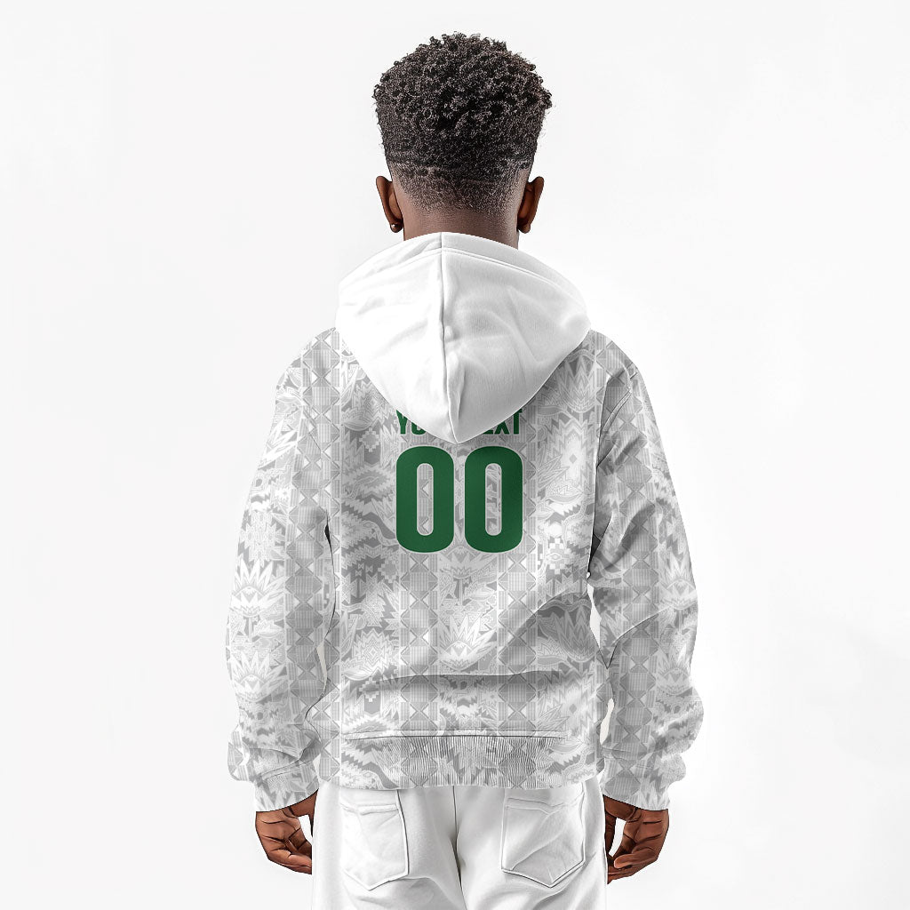 South Africa Indebe Yomhlaba Custom Kid Hoodie Ndebele Art White Edition