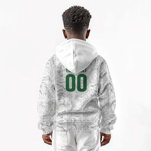 South Africa Indebe Yomhlaba Custom Kid Hoodie Ndebele Art White Edition