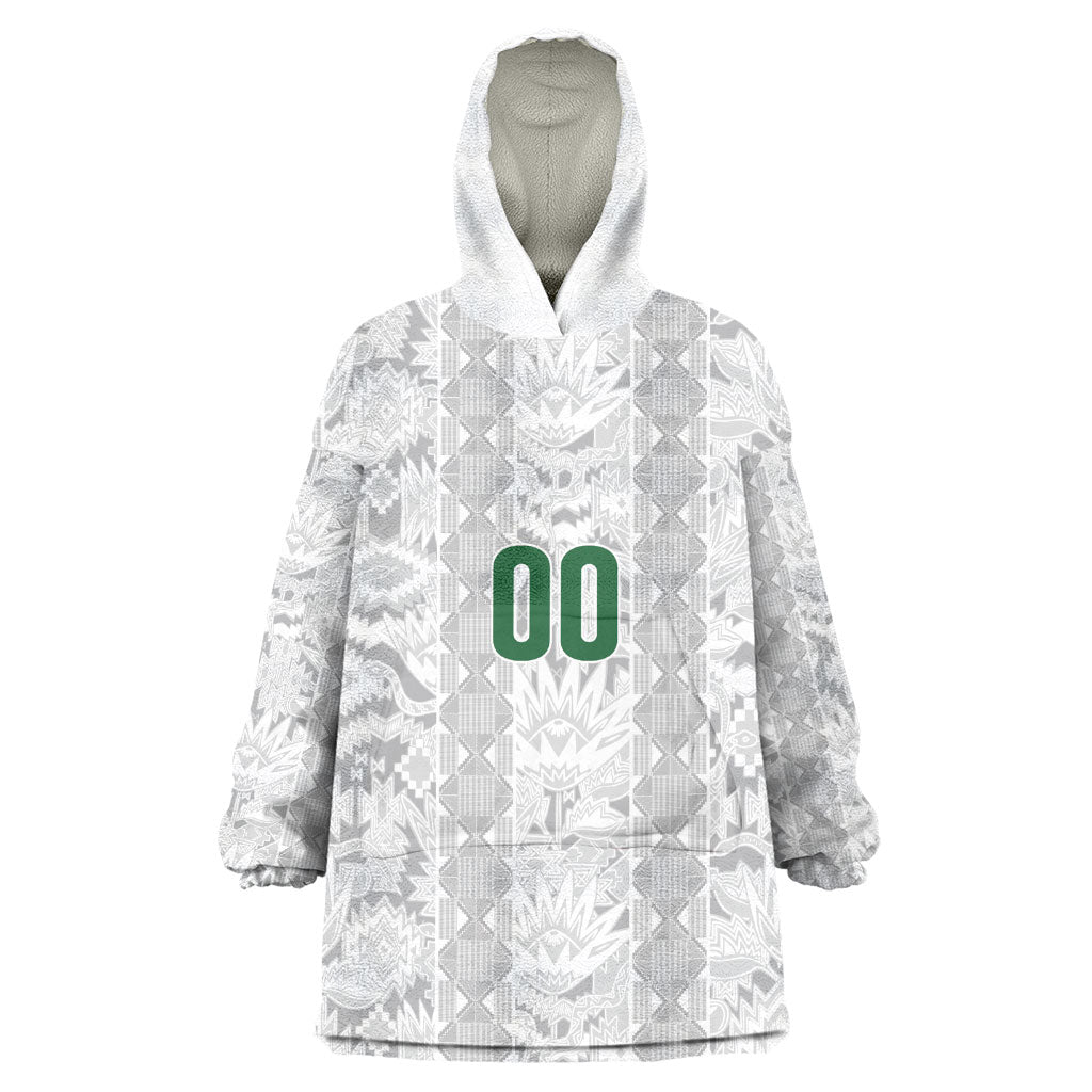South Africa Indebe Yomhlaba Custom Kid Wearable Blanket Hoodie Ndebele Art White Edition