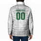 South Africa Indebe Yomhlaba Custom Padded Jacket Ndebele Art White Edition