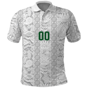 South Africa Indebe Yomhlaba Custom Polo Shirt Ndebele Art White Edition