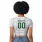 South Africa Indebe Yomhlaba Custom Raglan Cropped T shirt Ndebele Art White Edition