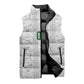 South Africa Indebe Yomhlaba Custom Sleeveless Puffer Jacket Ndebele Art White Edition