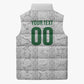 South Africa Indebe Yomhlaba Custom Sleeveless Puffer Jacket Ndebele Art White Edition