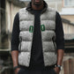 South Africa Indebe Yomhlaba Custom Sleeveless Puffer Jacket Ndebele Art White Edition